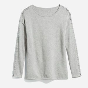 Clolourworks Braided Sleeve Top Size S